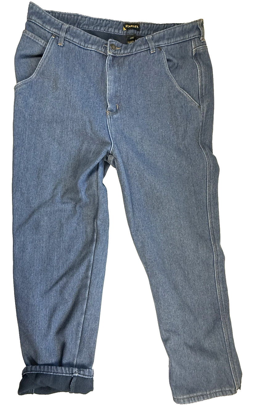 Stanley Fleeced Lined Work jeans 36x30 Chore Hiking Workwear Outdoor Constructio